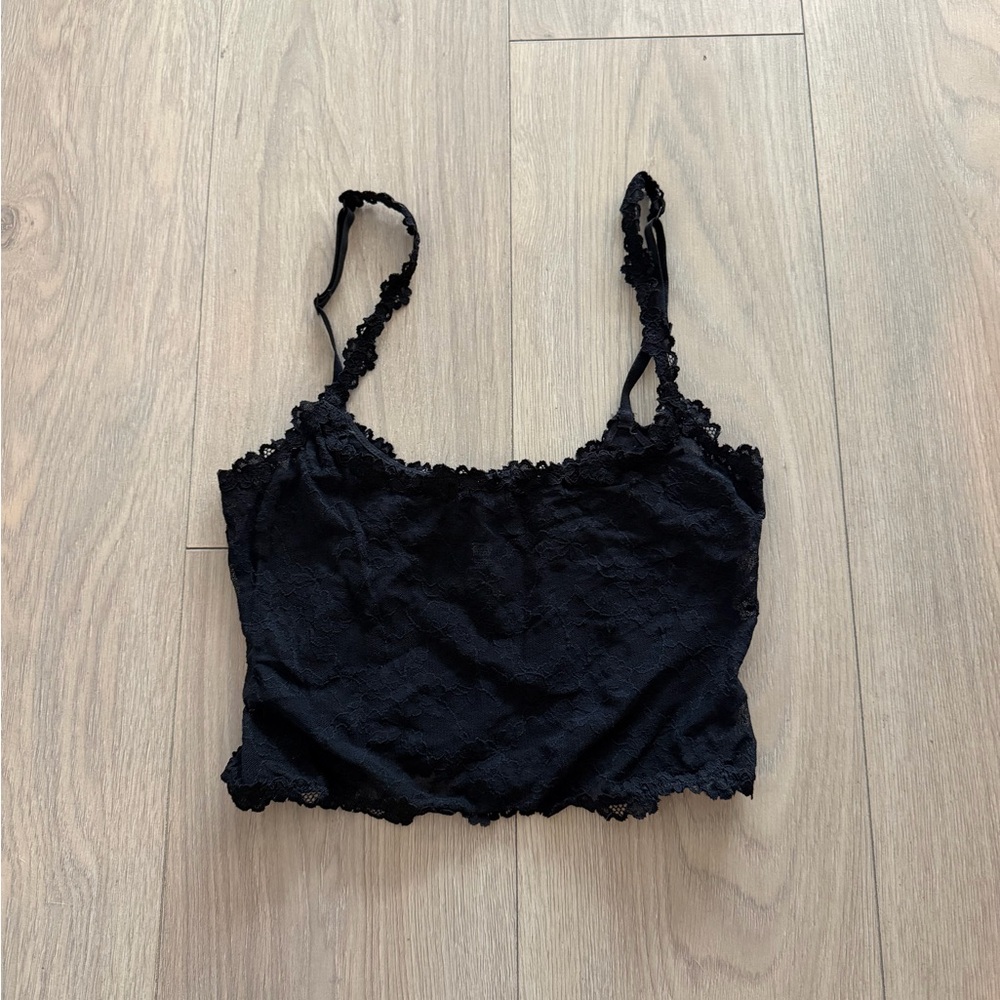 SKIMS Black Stretch Lace Cami